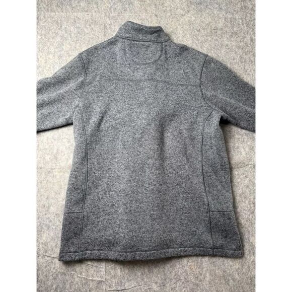 Woolrich Sweatshirt Mens Large Gray Knit Long Sleeve Side Slit 1/4 Zip Pullover - Picture 7 of 7